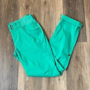 NWOT MARMOT Women Green Nylon Blend Roll Up Pant M